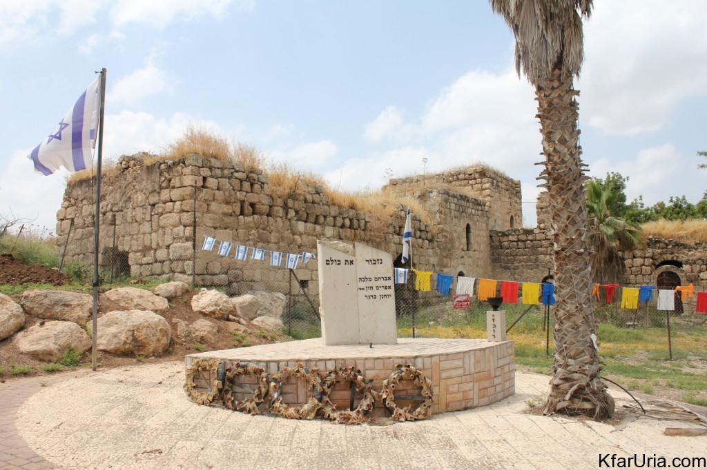 כפר אוריה - אנדרטה לנופלים, ליד החאן
